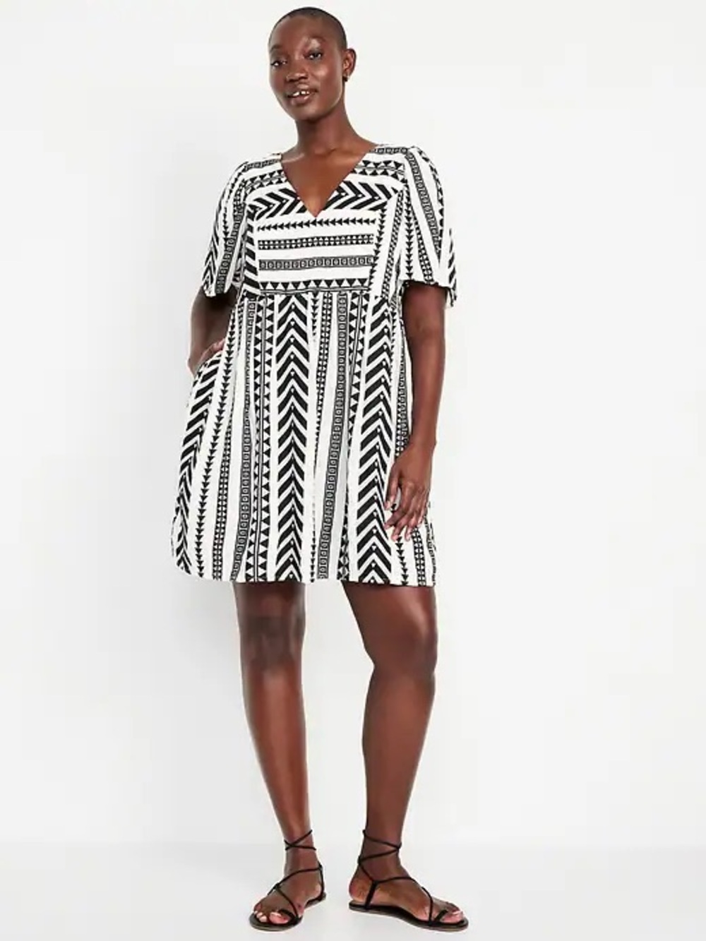 Abstract Old Navy Embroidered Dress